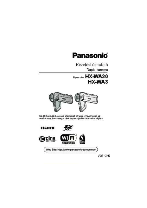 Mode d'emploi PANASONIC HX-WA30EC