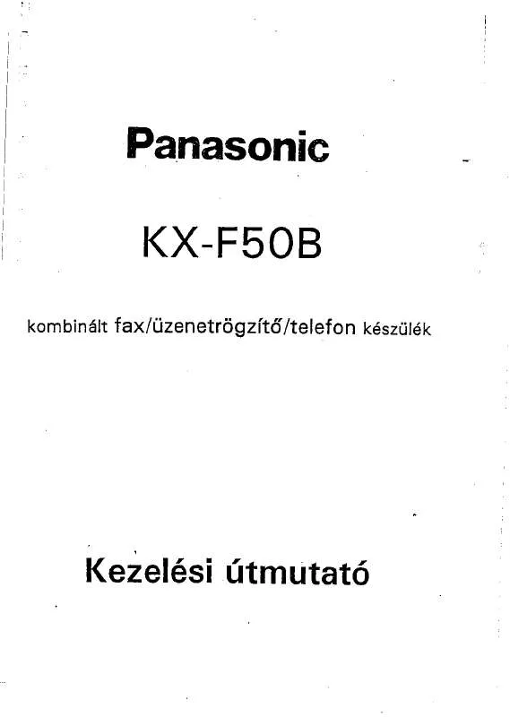 Mode d'emploi PANASONIC KX-F50B