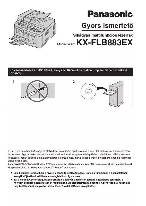 Mode d'emploi PANASONIC KX-FLB883EX