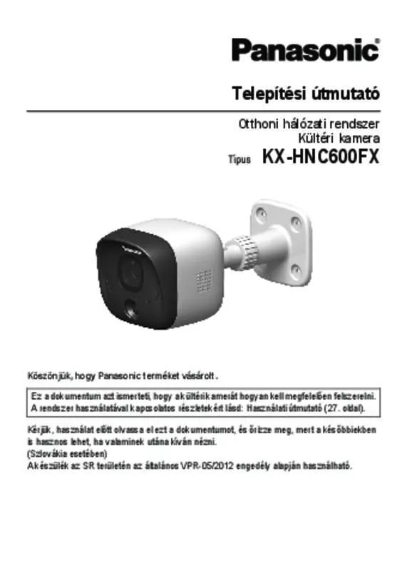Mode d'emploi PANASONIC KX-HNC600FX