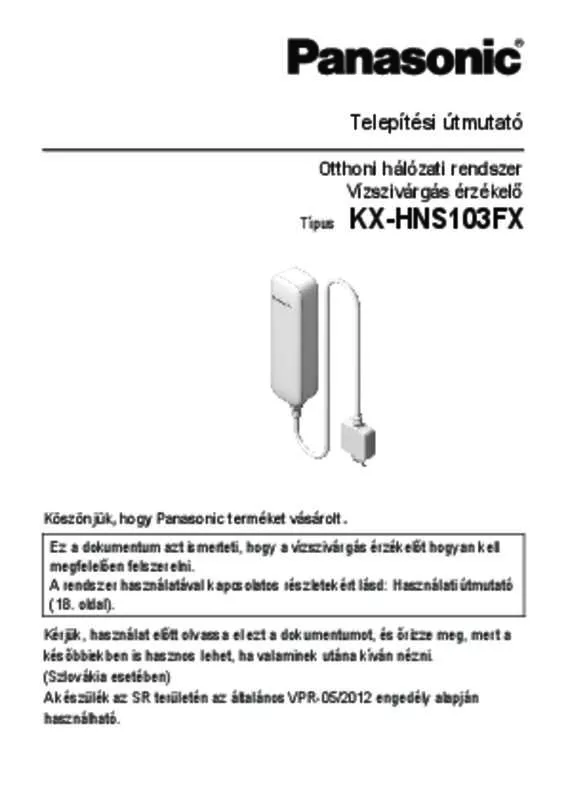 Mode d'emploi PANASONIC KX-HNS103FX
