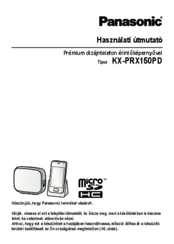 Mode d'emploi PANASONIC KX-PRX150PD