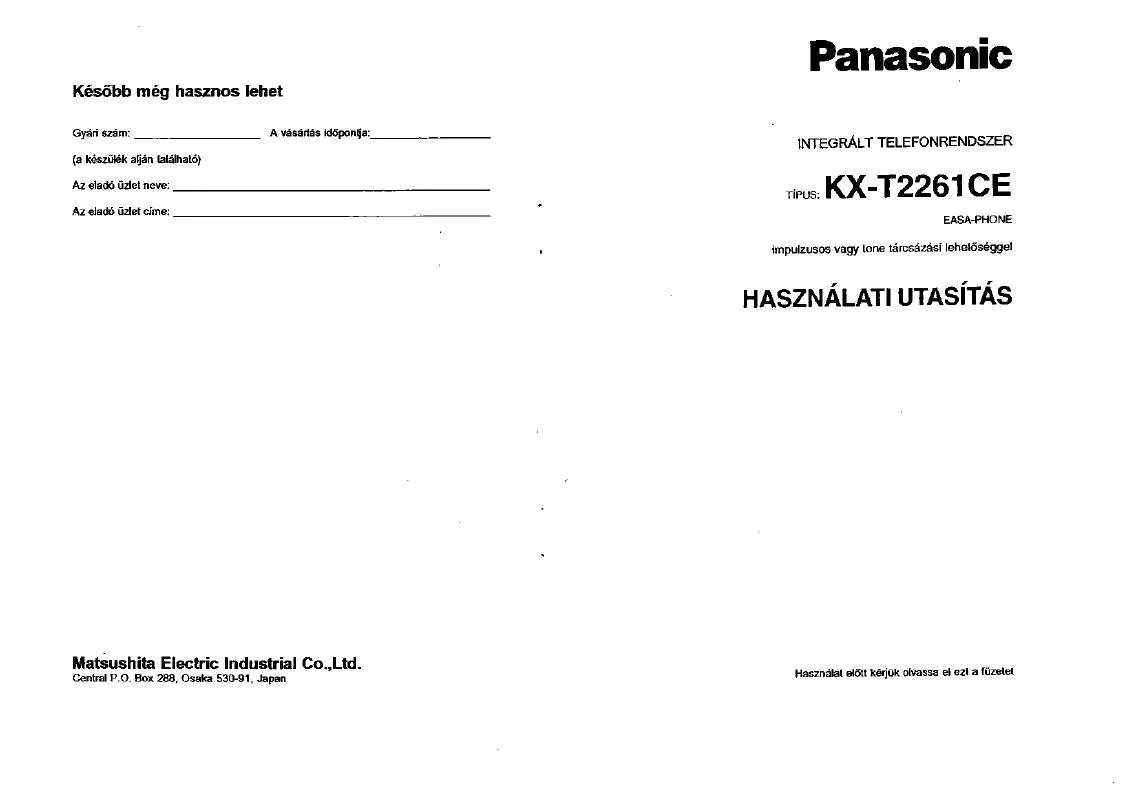 Mode d'emploi PANASONIC KX-T2261CE