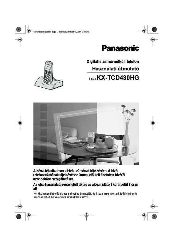 Mode d'emploi PANASONIC KX-TCD430HGB
