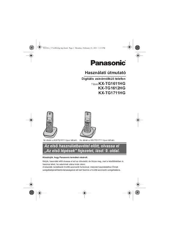 Mode d'emploi PANASONIC KX-TG1611HG