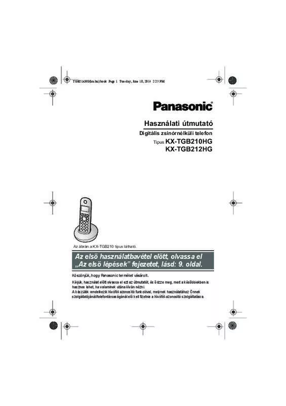 Mode d'emploi PANASONIC KX-TGB212HG