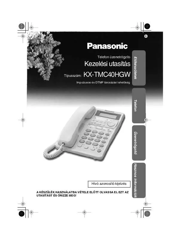 Mode d'emploi PANASONIC KX-TMC40