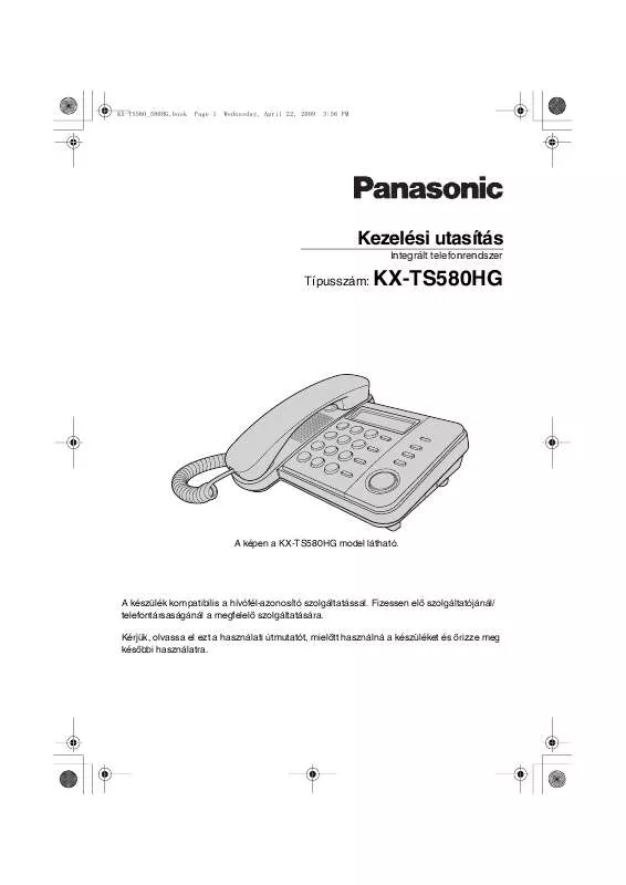 Mode d'emploi PANASONIC KX-TS580HG