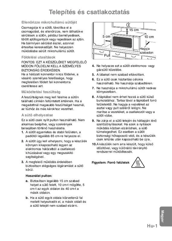 Mode d'emploi PANASONIC NN-CD550