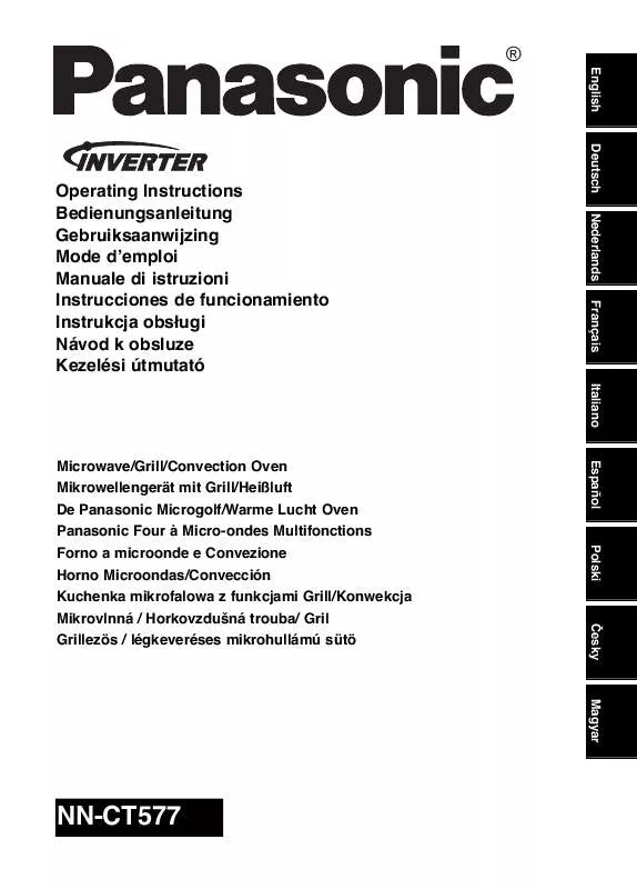 Mode d'emploi PANASONIC NN-CT577