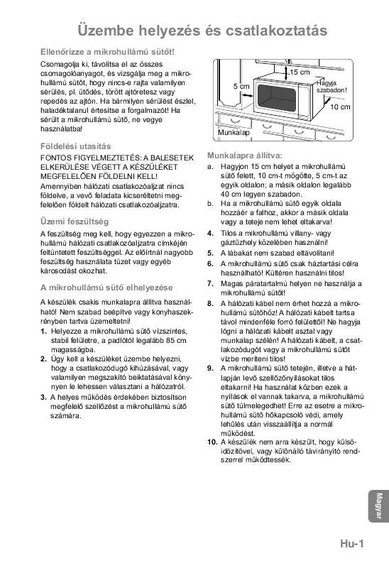 Mode d'emploi PANASONIC NN-GD369