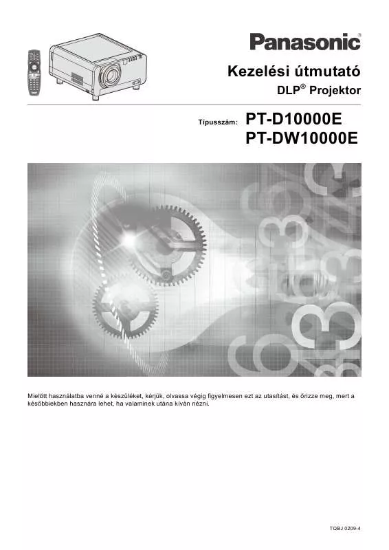 Mode d'emploi PANASONIC PT-D10000E