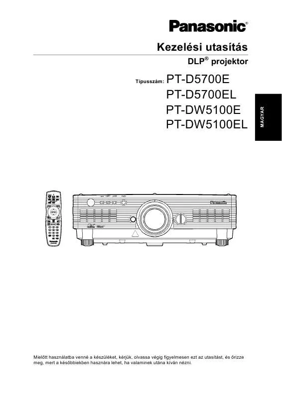 Mode d'emploi PANASONIC PT-D5700E