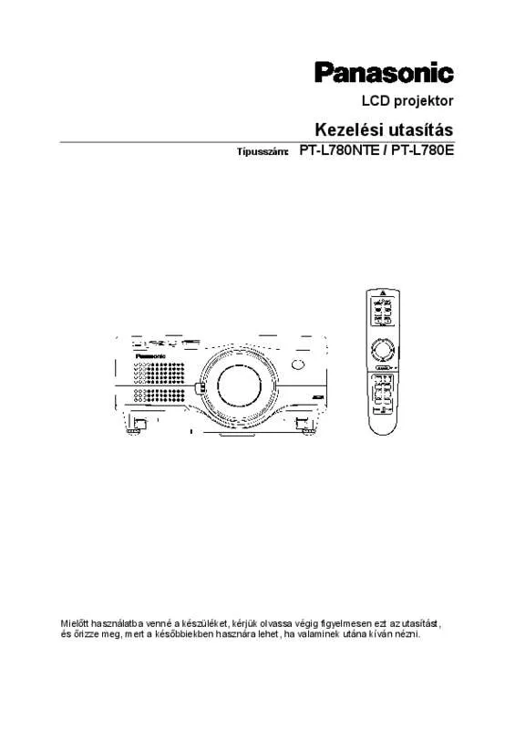 Mode d'emploi PANASONIC PT-L780NTE