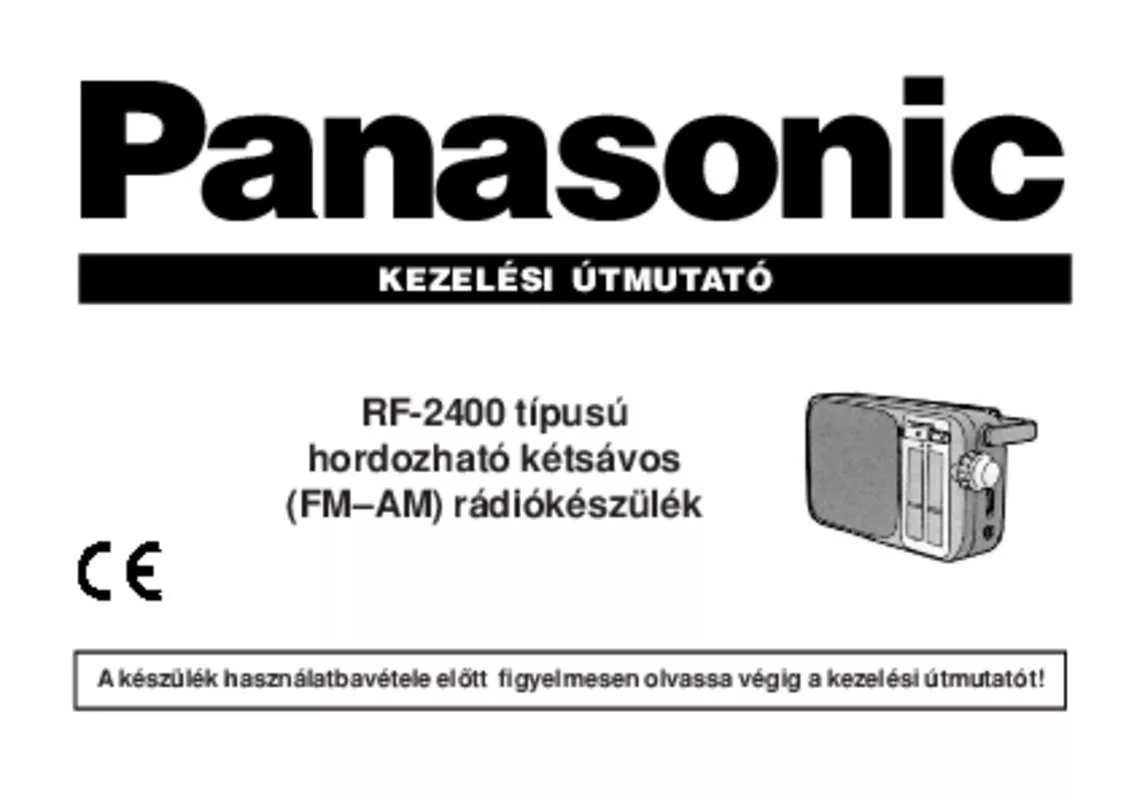 Mode d'emploi PANASONIC RF 2400