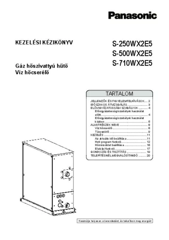 Mode d'emploi PANASONIC S-500WX2E5