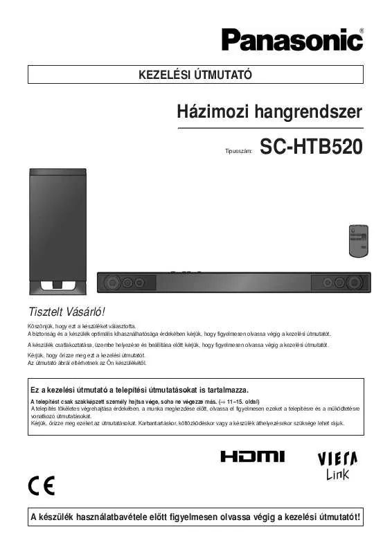 Mode d'emploi PANASONIC SC-HTB520