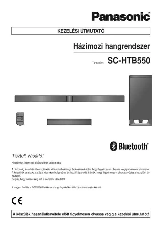 Mode d'emploi PANASONIC SC-HTB550EB