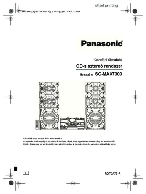 Mode d'emploi PANASONIC SC-MAX7000