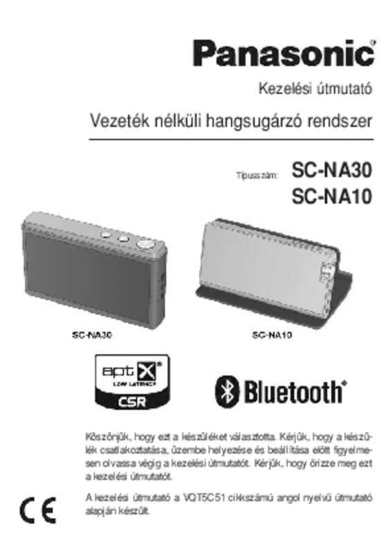 Mode d'emploi PANASONIC SC-NA10EG