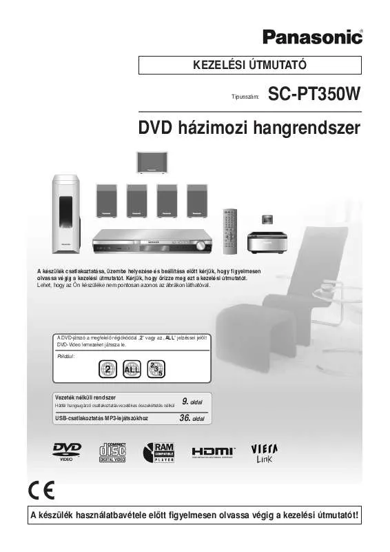 Mode d'emploi PANASONIC SC-PT350W