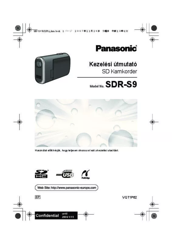 Mode d'emploi PANASONIC SDR-S9