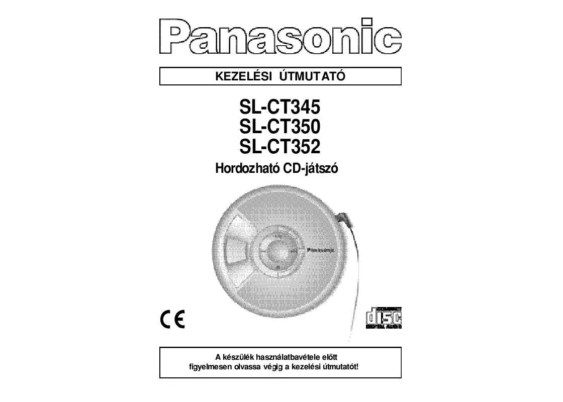 Mode d'emploi PANASONIC SL-CT350