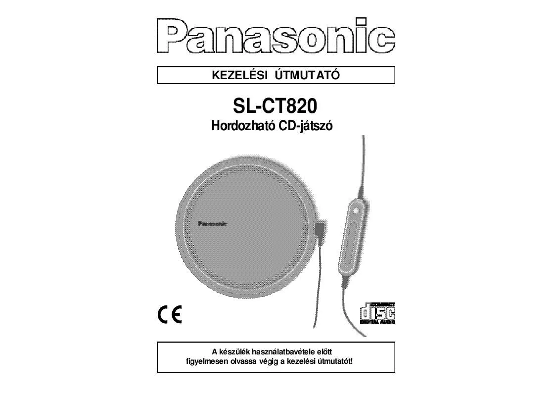 Mode d'emploi PANASONIC SL-CT820