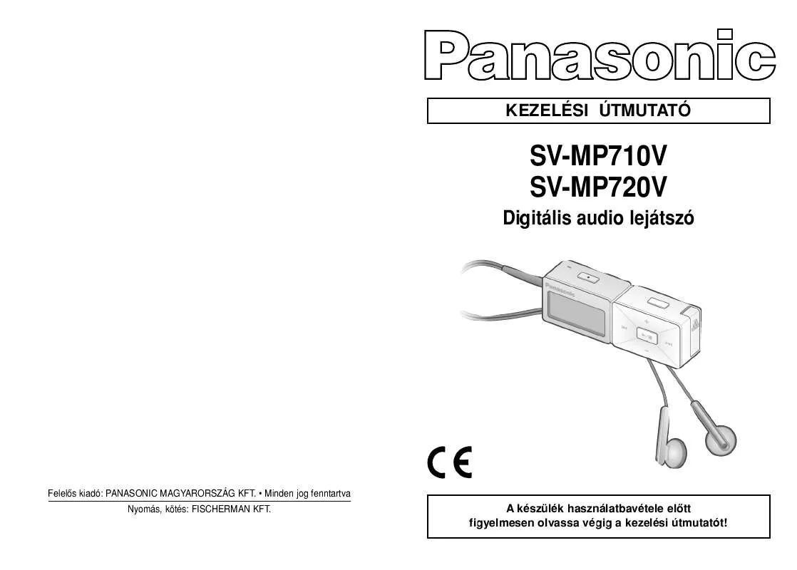 Mode d'emploi PANASONIC SV-MP710V