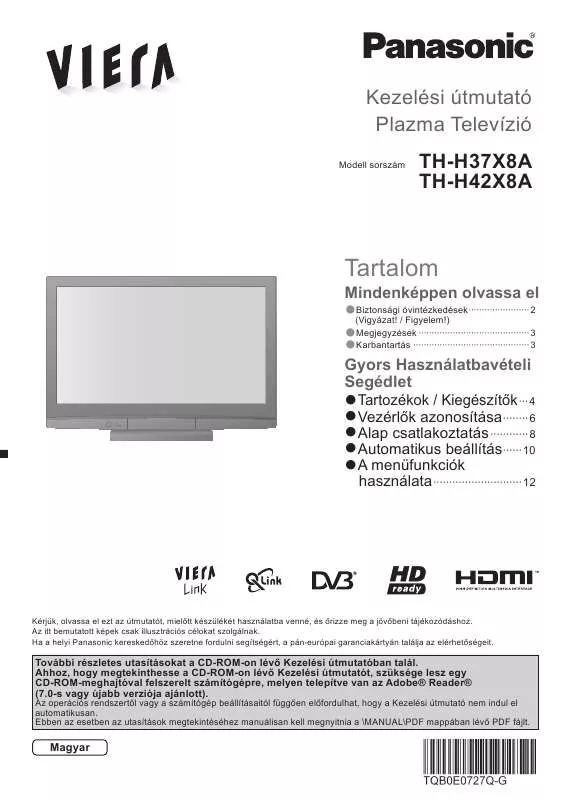 Mode d'emploi PANASONIC THH42X8A