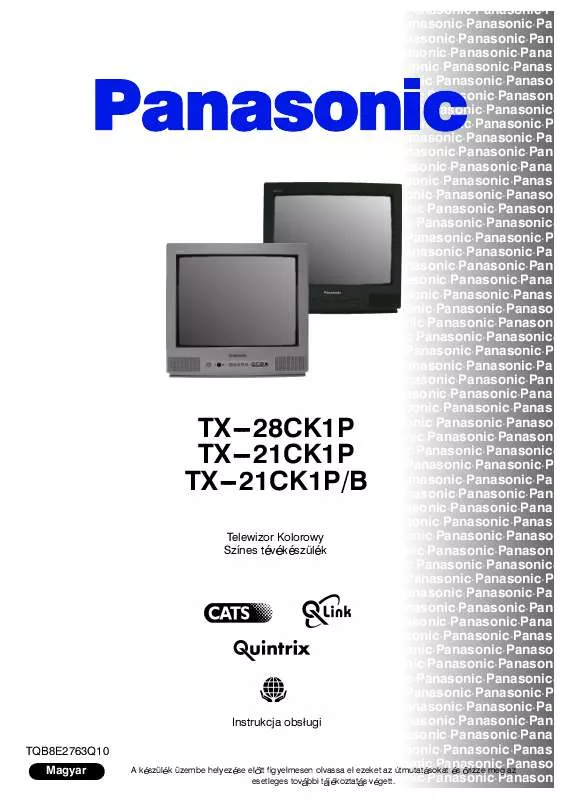 Mode d'emploi PANASONIC TX-21CK1PB