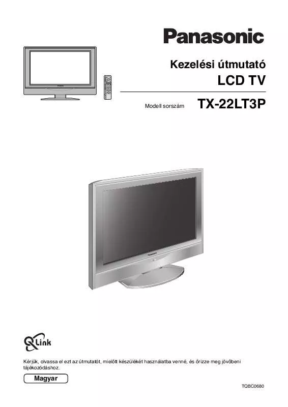 Mode d'emploi PANASONIC TX-22LT3P