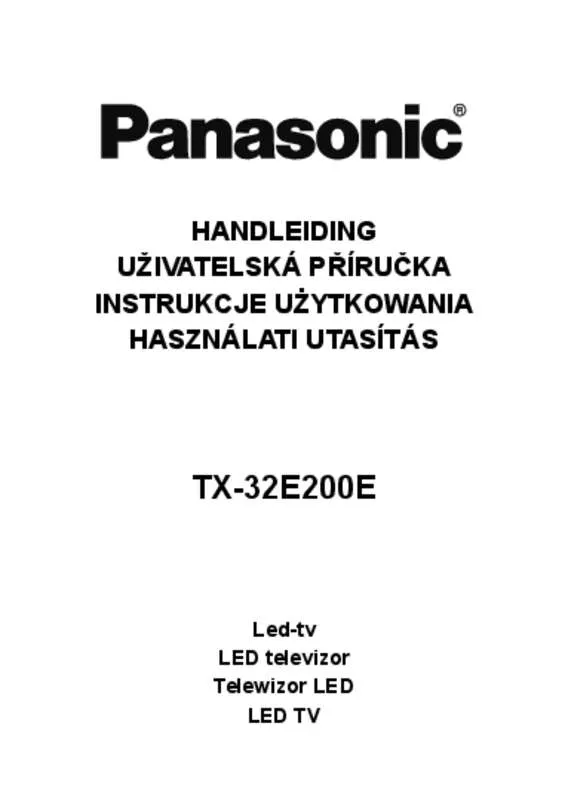 Mode d'emploi PANASONIC TX32E200E