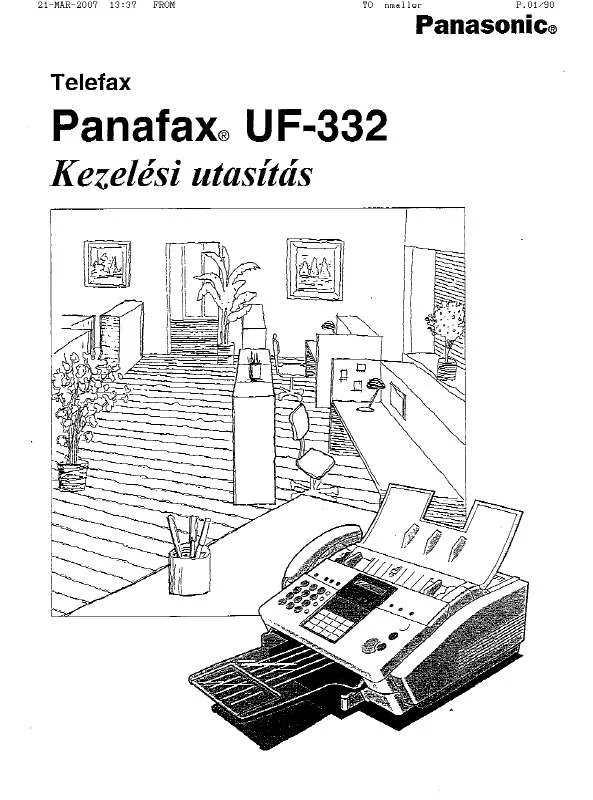 Mode d'emploi PANASONIC UF-332