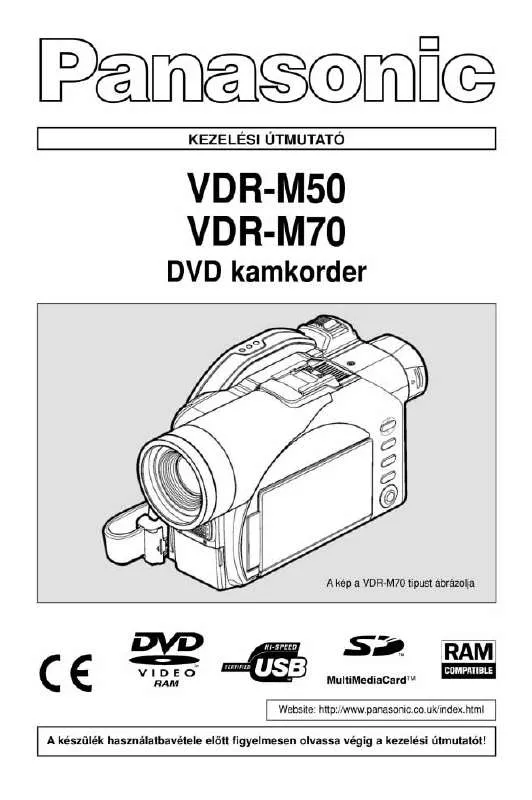 Mode d'emploi PANASONIC VDR-M70EG