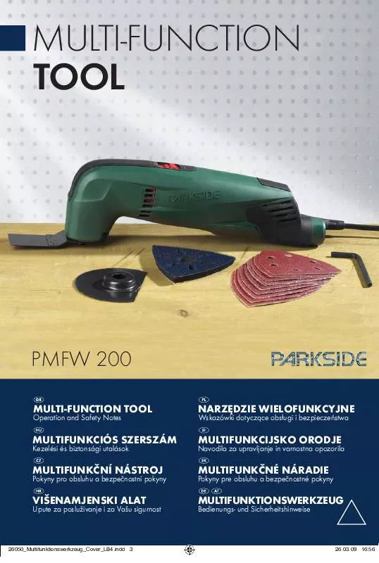 Mode d'emploi PARKSIDE KH 3027 MULTI-FUNCTION TOOL