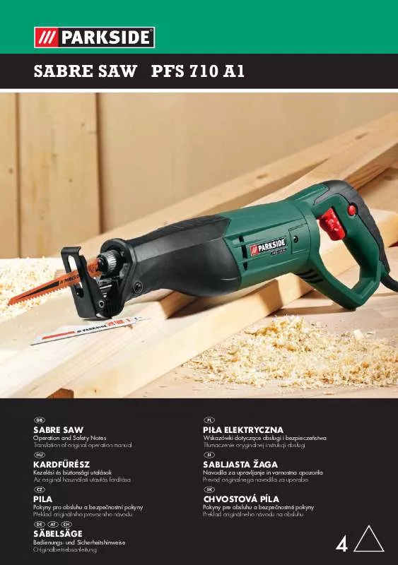 Mode d'emploi PARKSIDE PFS 710 A1 SABRE SAW