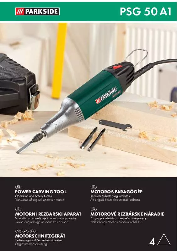 Mode d'emploi PARKSIDE PSG 50 A1 POWER CARVING TOOL