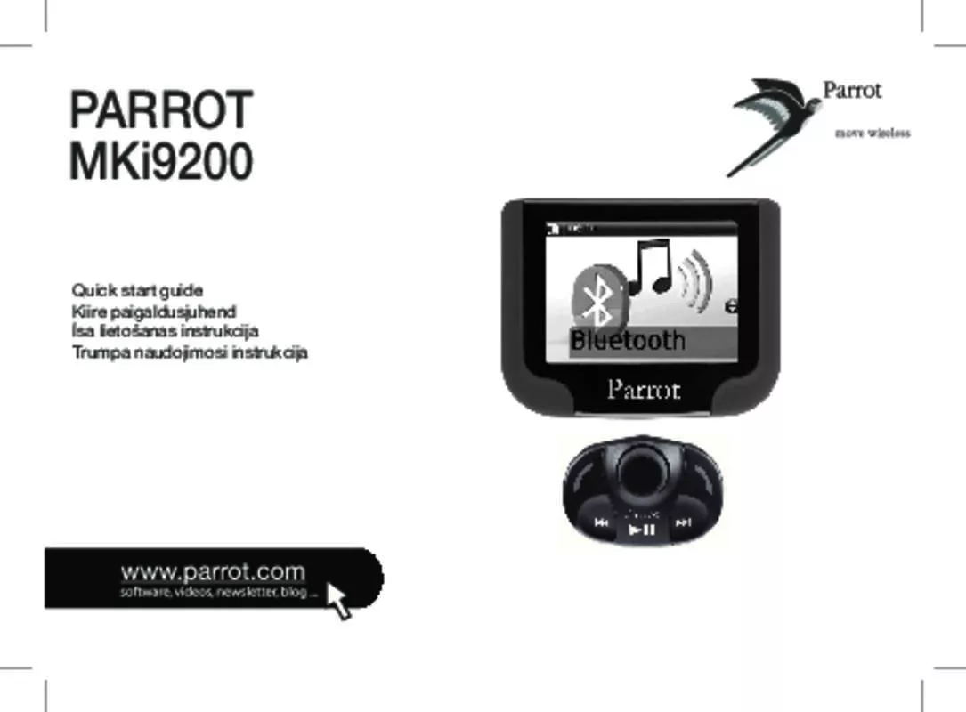 Mode d'emploi PARROT MKI9200