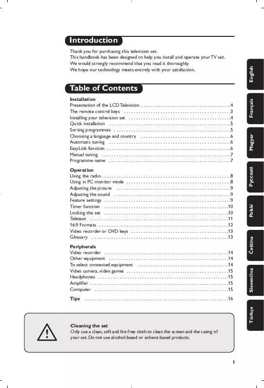 Mode d'emploi PHILIPS 15PF9936/58I