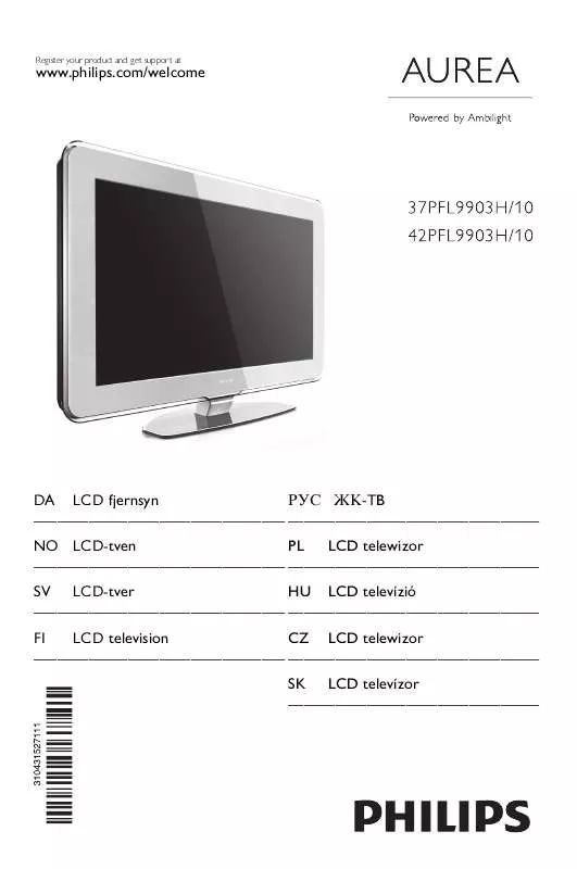 Mode d'emploi PHILIPS 37PFL9903H