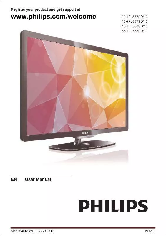 Mode d'emploi PHILIPS 40HFL5573D