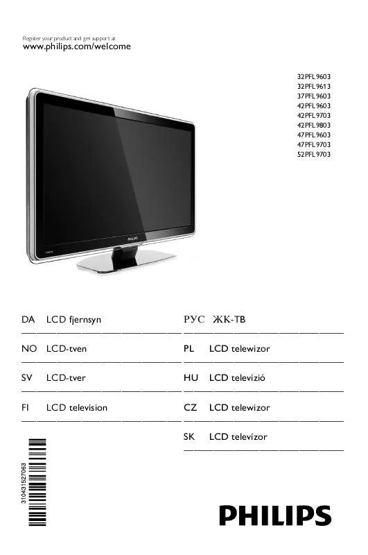 Mode d'emploi PHILIPS 42PFL9703D