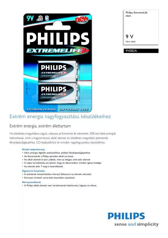 Mode d'emploi PHILIPS 9VEB2A