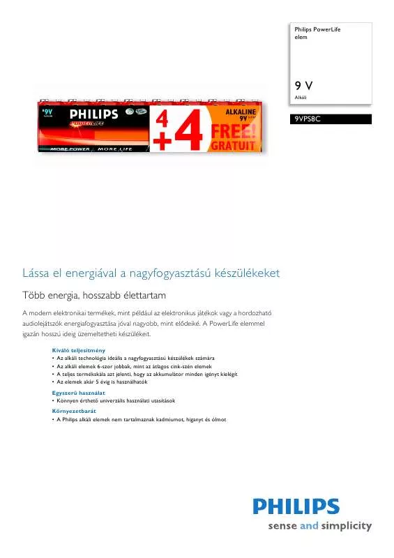 Mode d'emploi PHILIPS 9VPS8C