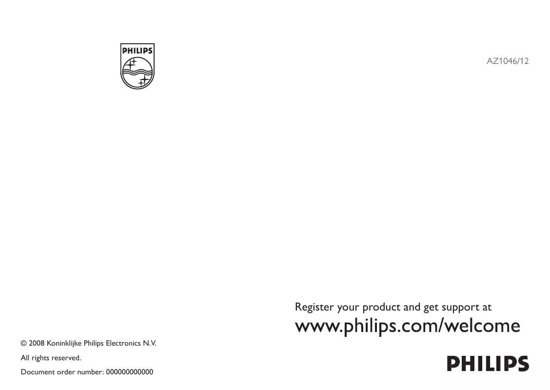 Mode d'emploi PHILIPS AZ1046