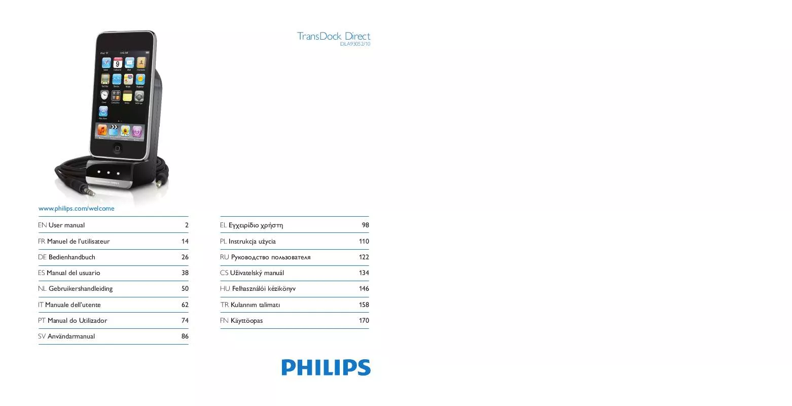 Mode d'emploi PHILIPS DLA93052