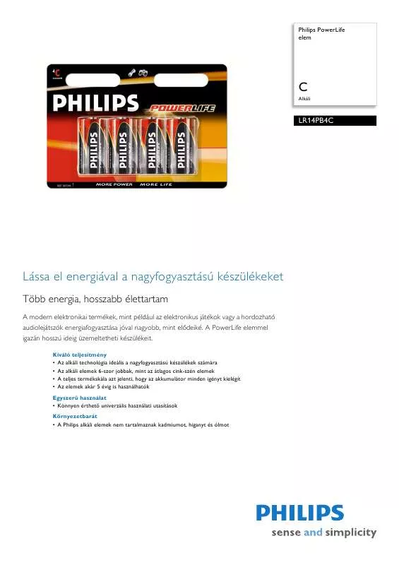 Mode d'emploi PHILIPS LR14PB4C