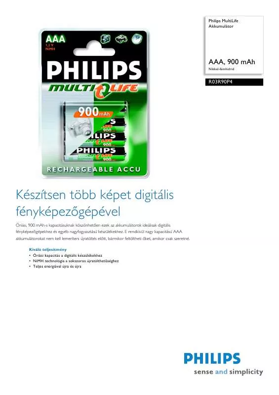 Mode d'emploi PHILIPS R03R90P4