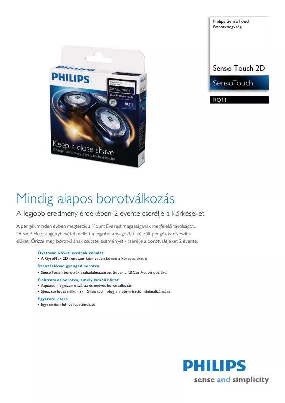 Mode d'emploi PHILIPS RQ11